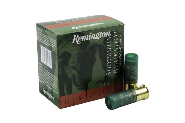REMINGTON 12 G 34GR (9PELLET) BUCKSHOT (250 ROUNDS)
